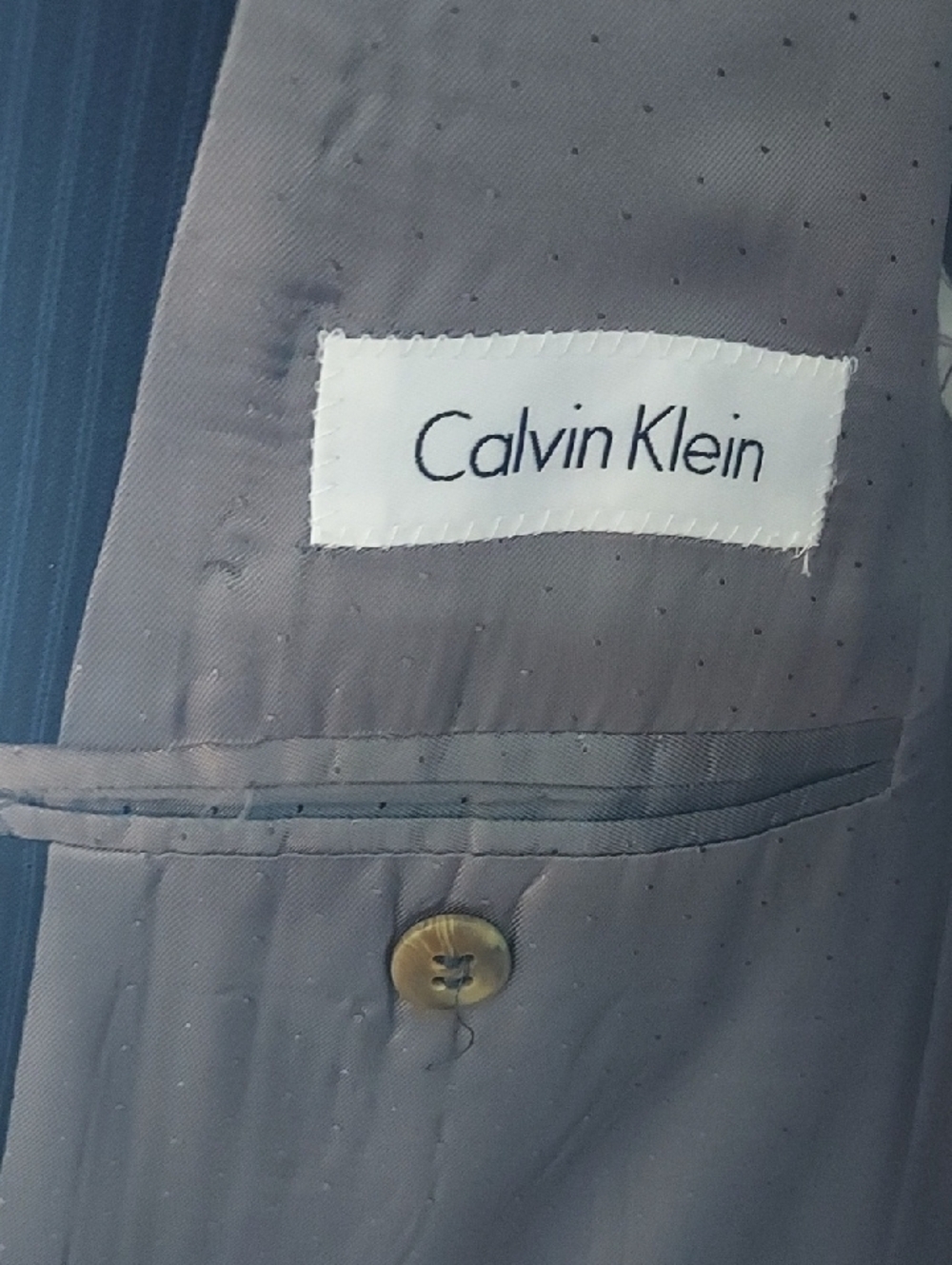 Calvin Klein Black Pinstripe Suit - Picture 2 of 14